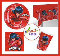 KIT COMPLEANNO FESTA LADY BUG X40 PERSONE
